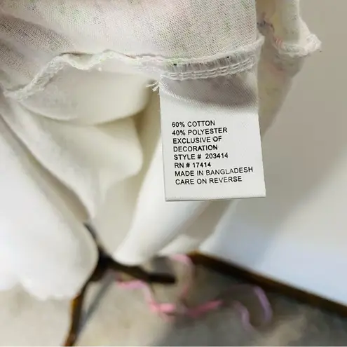 MISS ELAINE Floral Nightgown Dress White Size XL