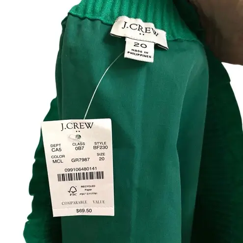 J.Crew Factory Reimagined Mini Skirt Women’s 20 Linen Blend Kelly Green NEW Size undefined