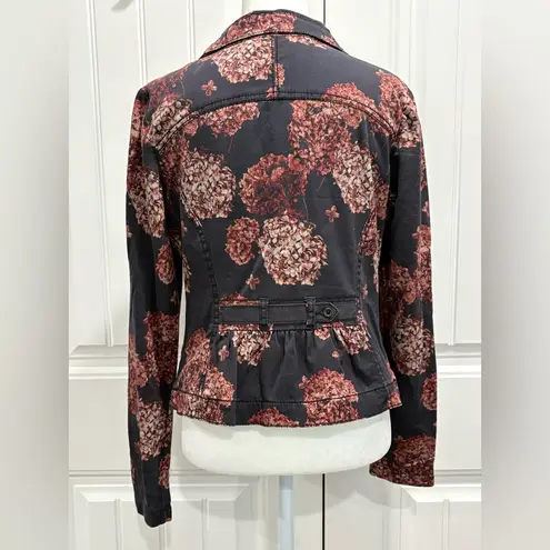 Marrakech (Anthropologie) Floral Walsh Jacket in Black and Red Size S