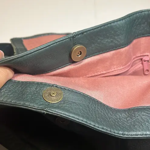 HOBO Elegant Vintage Green Leather Tote Bag