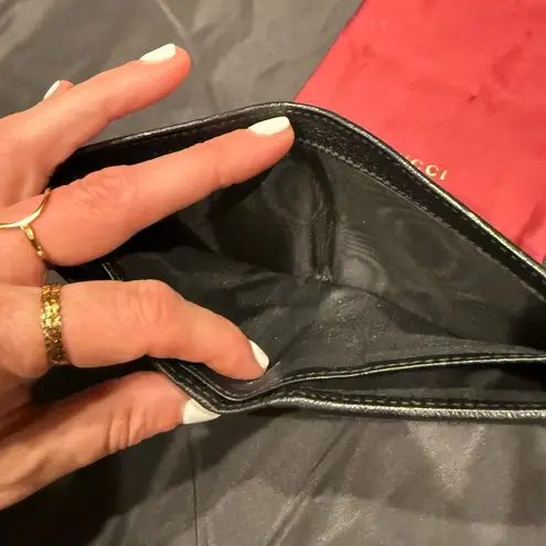 GUCCI Animalier Bee Star Bifold Compact Wallet Black