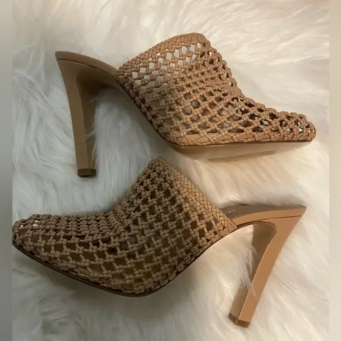 Salvatore Ferragamo Ellas X5 Beige Slip On Caged High Heel Sandals, 9