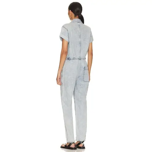 Pistola NWT Grover in Breeze Denim Jean Relaxed Field Suit Jumpsuit L