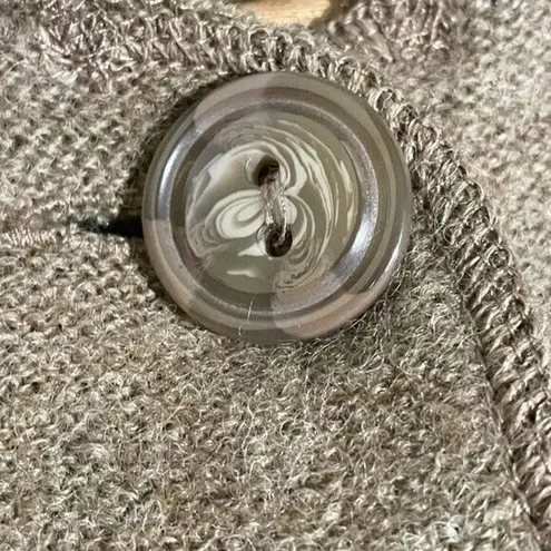 Jane Ashley Women’s XL Camel Brown Wool Blend Collared Button Cardigan Sweater