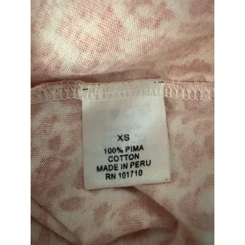 P. Jamas Pink Pima Cotton Smocked Night Gown XS Cottagecore Animal Print Trad