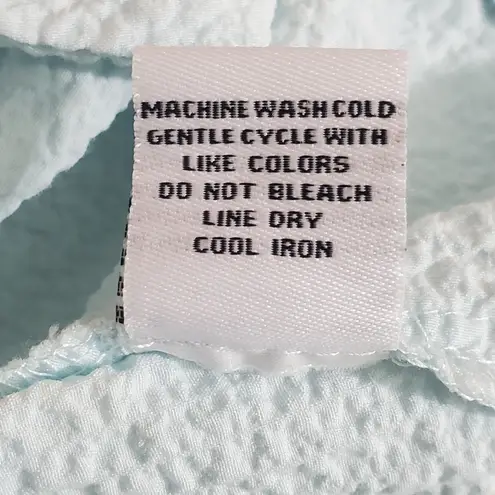 Habitat Blue Women's Button Top. Size: S.