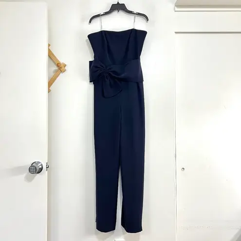 Sachin + Babi Whitley Bow Strapless Jumpsuit, Navy, size 14
