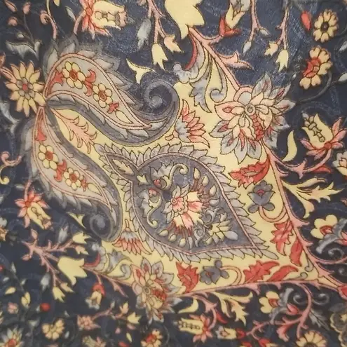 Raga ππ Poseidon Maxi Wrap Dress ~ Navy Blue Multi-Color Paisley Print S NWT