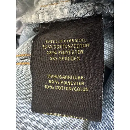 House of Harlow 1960 Midi Denim Skirt Front Slit STRETCHY Size 4