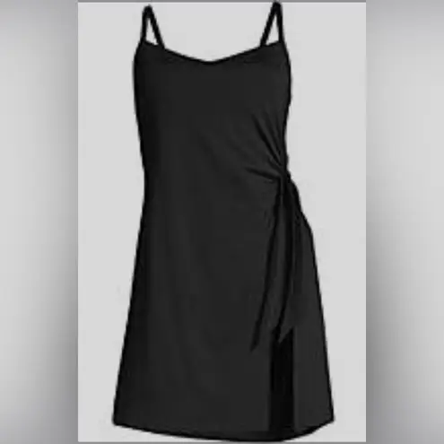 Lands’ End Sweetheart Swim Dress One Piece Swimsuit Black 14 NWT IN PACKAGE