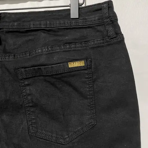 New IMAN Stretch Denim High Rise Full Length Bootcut Jeans Black Size 18W