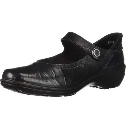Women's 7 7.5 38 Romika Cassie Mary Jane Shoes Comfort Black Leather Academia