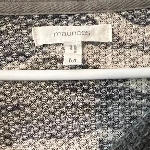 Maurice's  Camo Waffle Knit Hooded Long Sleeve Too