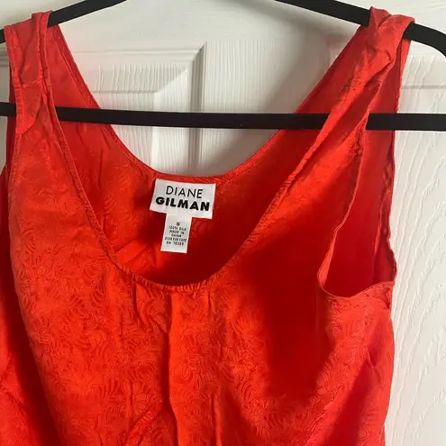 Diane Gilman sleeveless 100% silk top size small vintage