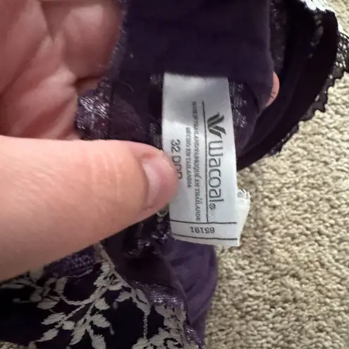 Wacoal Unlined Embrace Lace Underwire Bra Deep Purple Women's Size 32DDD
