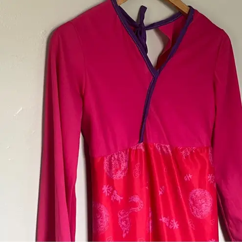 Women’s Pink and Purple Printed Long A