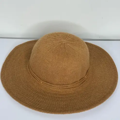 Adora Tan Wool Polyester Blend Hat Woman's OS