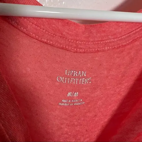 Urban Outfitters  V-Neck T-Shirt Coral Burnout