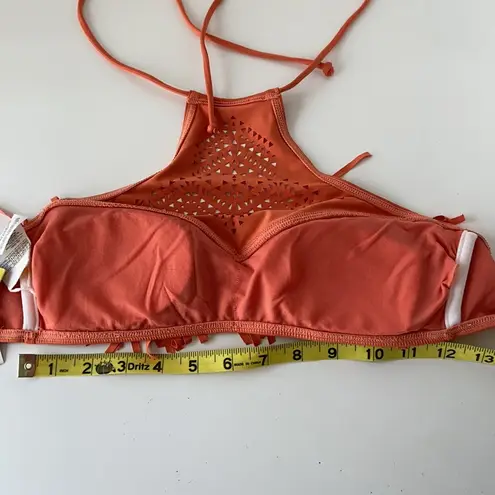 Rip Curl  Women’s Orange Rising Sun Hi Neck Bikini Top Size Small NWT