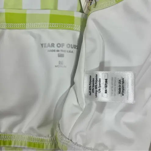 NWT Year of Ours Lime Green Gingham Matching Set Size M