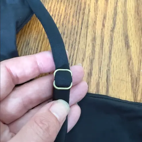 ANDIE Bikini Set Havana top High Waisted Cheeky Bikini Bottom Black Large NWT