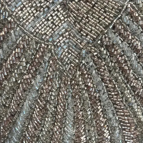 Beaded Mini Bag In Silver & Pink