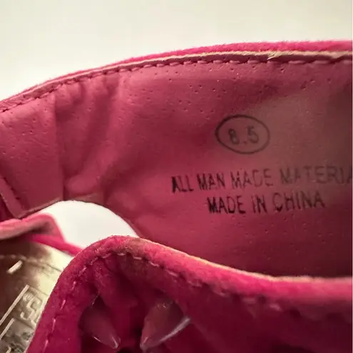 City Snappers Studded Platform Wedges Size 8.5 Spiked Heels Zip Back Rocker Y2K