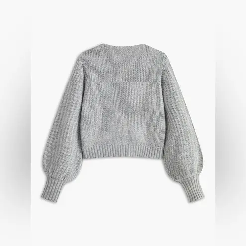 COMMENSE Crew Neck Bow Knit Top Gray Size M