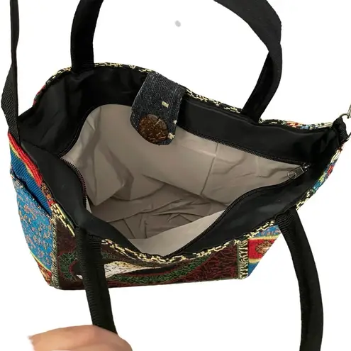 Boho Elephant Tapestry Crossbody Bag Woven Canvas Hippie Purse Multiple