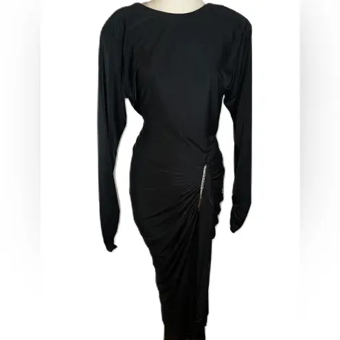 Night Moves New York Vintage Black Evening Cocktail Rhinestones Dress Size 7/8