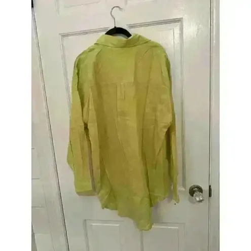 Charlie Holiday  Anthropologie Yellow/Green‎ Maple Shirt size S/4 NWT
