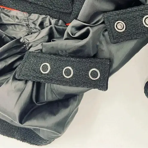 Jonathan Stone Women's Sleeved Cape Coat Size M Black Full Button