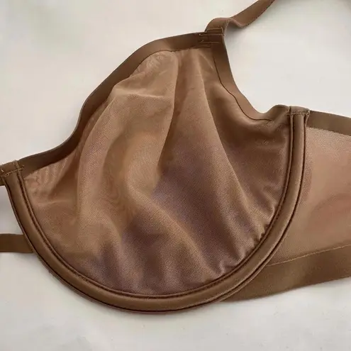 Auden Semi Sheer 36C Brown Mesh Unlined Demi Coverage Underwire Size undefined