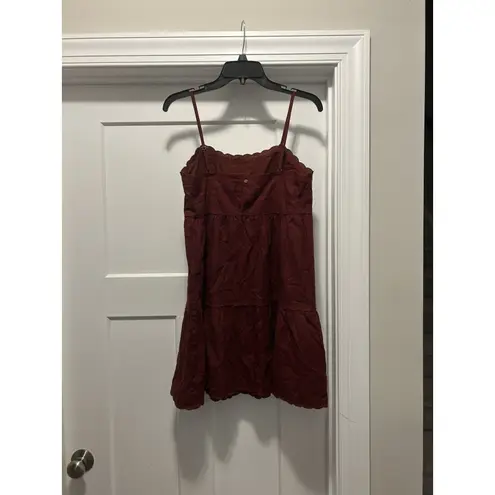 New Y2K Aeropostale Red Babydoll Ruffled Spaghetti Strap Dress Size Small Flirty