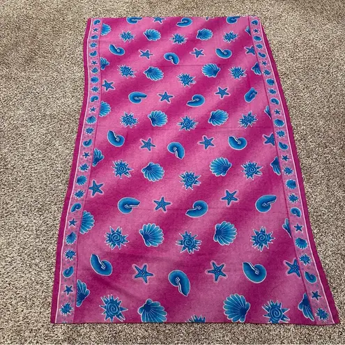 Beach Boho Seashells Bathing Suit Cover Up Wrap Pink Size undefined