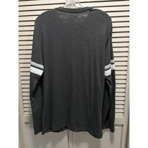 NFL Team Apparel Raiders Graphic Logo Tee Black/Gray T-shirt Long Sleeve Size L