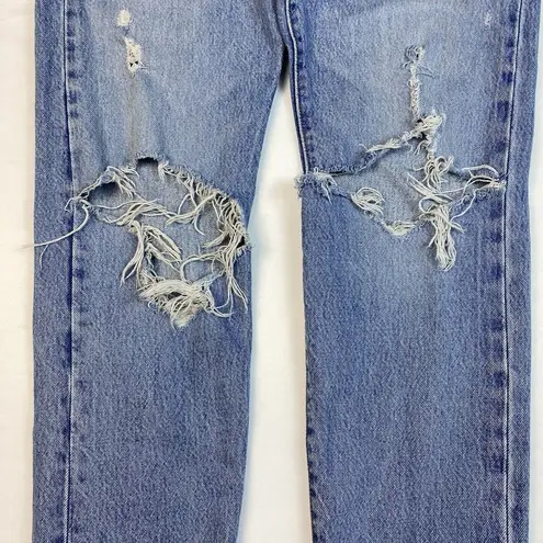 Levi's  Premium Wedgie Straight High Rise Distressed Jeans Size 28"x28" Button