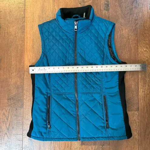 Andrew Marc teal quilted vested, size L