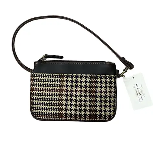 Villager by Liz Claiborne brown and tan mini bag wristlet pouch wallet NWT
