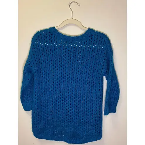 J.J. Basic Teal Sweater Blue Size L
