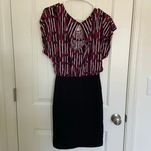 Bisou Bisou NWOT | Bisou Bisou women’s stretchy patterned sheath dress — size 4