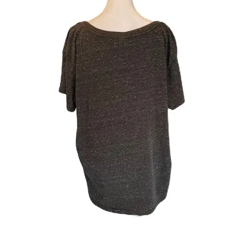 Dist Rict Navy-Seal Heather Gray Graphic Tee Short Sleeve V-Neck Never Quit Tee