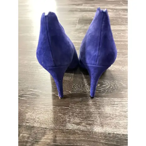 Elegant Royal Blue Suede Peep