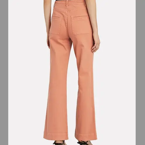 Ulla Johnson Theo Flared Wide Leg Jeans in Clay Orange size 2