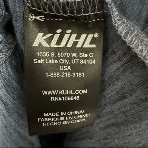 Kuhl  Small Lin Shurt Blue Black Shirt Short Sleeve‎