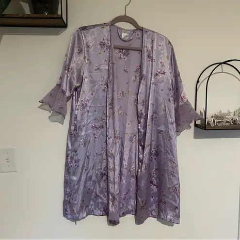 secret treasures 3 Piece Pajama Set Lightweight Robe Cami Tank & Shorts Medium