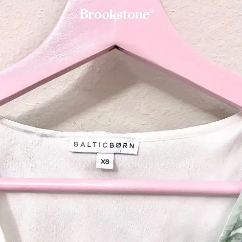 Baltic Born Kia Kimono Short Sleeve Maxi Dress Sage Floral Size XS