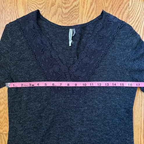 Monoreno Dark Gray Lace Long Sleeve Dress Women’s Size Medium