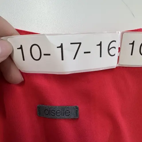 Oiselle Dress Womens X Small Red Roga Athletic Stretch Casual Polo Pockets