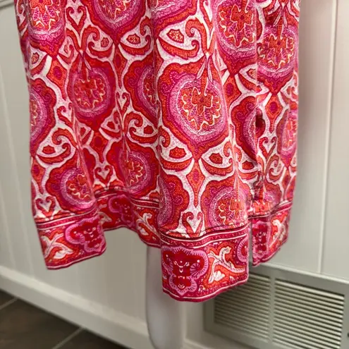 Coolibar Oceanside Tunic Dress 3/4 Sleeve Mini Length Pullover UPF Pink Small S